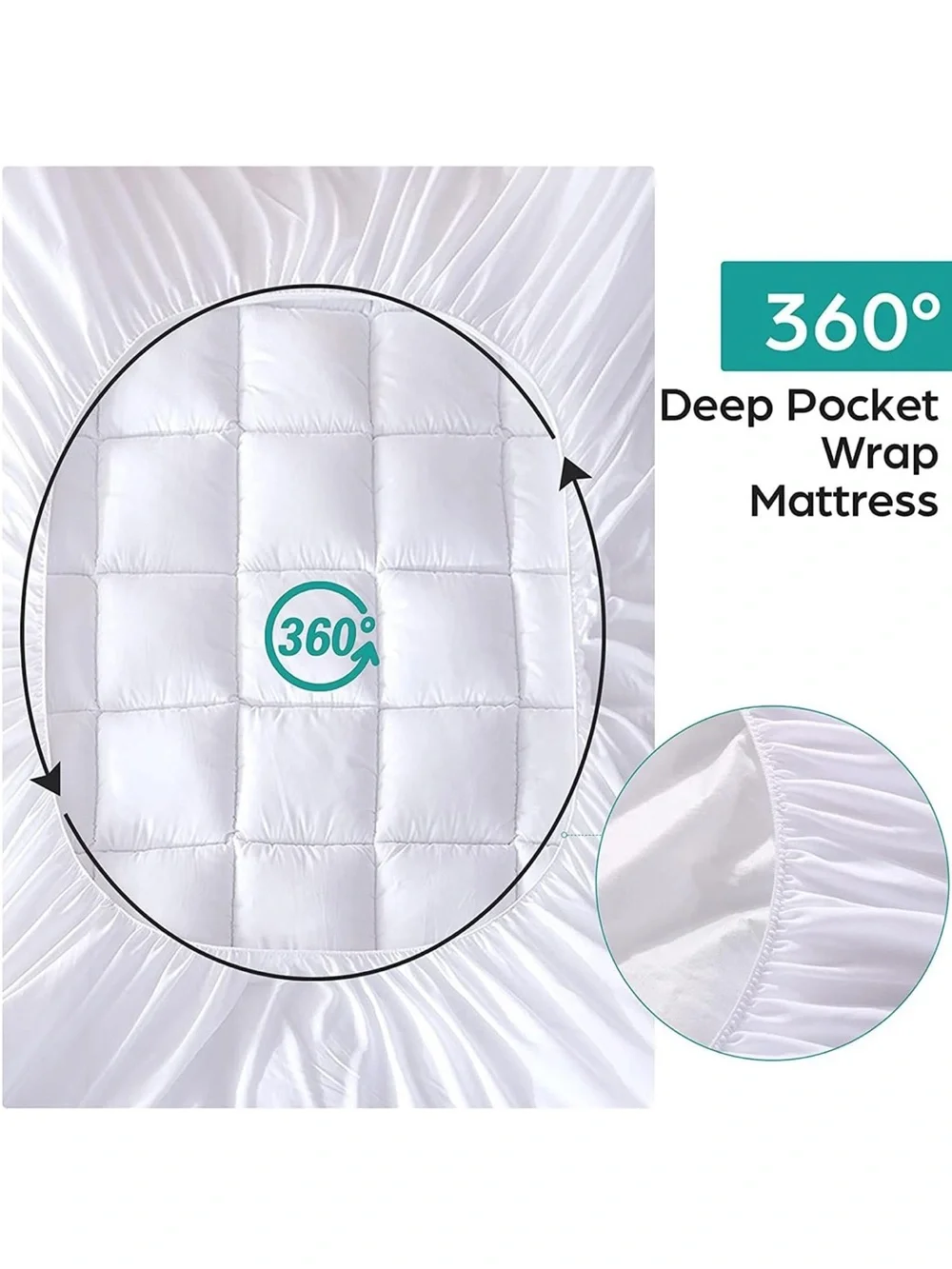 Waterproof Mattress Pad California King Quilted Pillowtop Mattress Topper Cover